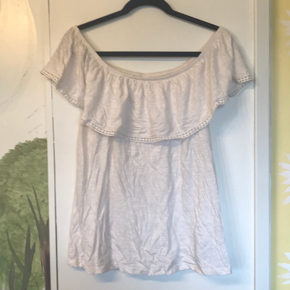 White Off Shoulder Top - Picture 1 of 2